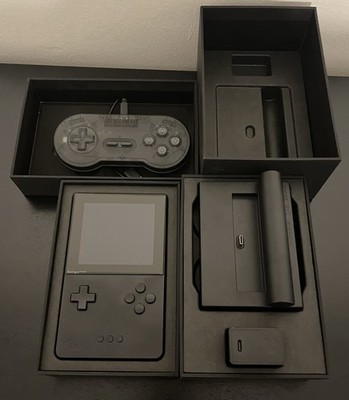 Analogue Pocket Black Handheld Bundle with  Cases, Dock, and 1 8bitdo Controller