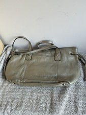 Tignanello Shoulder Bag Hand Bag Leather  beige coloured 