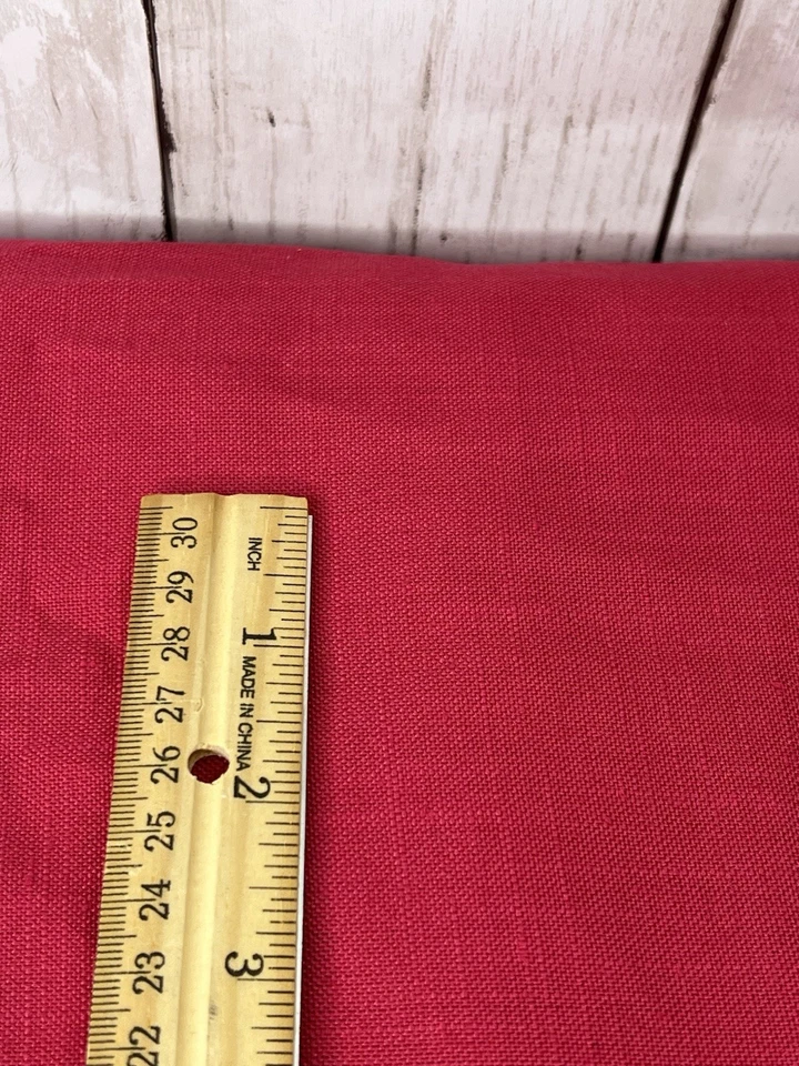 Dark Pink Linen Look Cotton Polyester Blend Fabric 6 Yards 56” Wide Suiting - Image 2 of 4