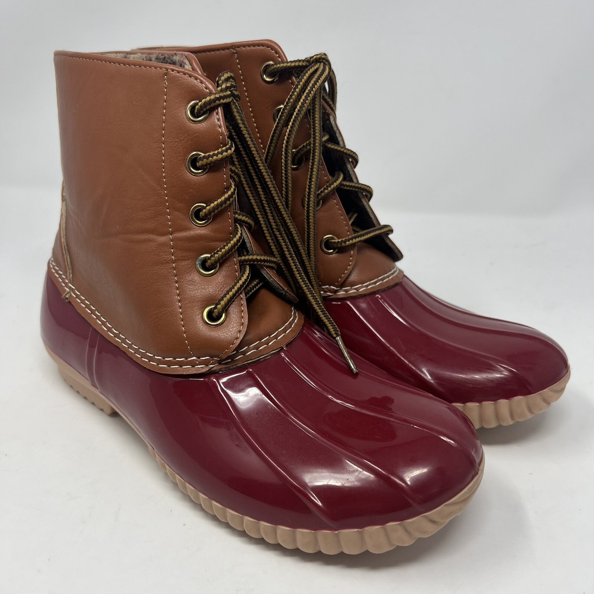 red duck boots for women
