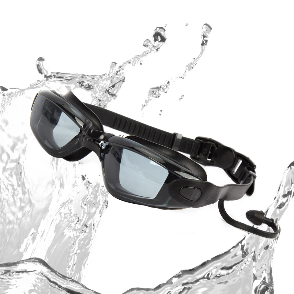 2 PIEZAS Gafas de Natación Transparentes Cómodas con UV-Antiniebla Gafas de Natación Tapón para los Oídos Foto 2 de 4