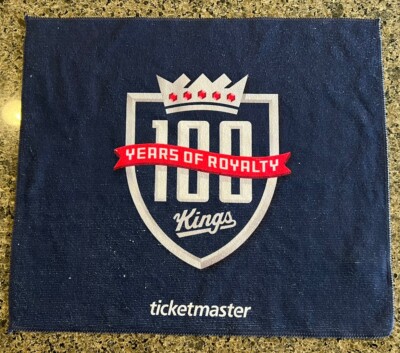 Sacramento Kings 100 Years Royalty Rally Towel Kanata Blue 17  x 15  SGA Tickmas