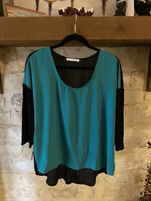 NWT $115 Three Eighty Two Color Block Green Black Size Medium Made in USA