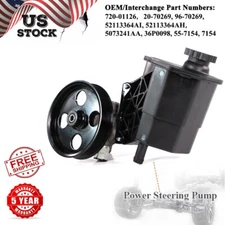 Power Steering Pump w/ Reservoir & Pulley For 2002-2007 Dodge Ram 1500 4.7L 5.7L