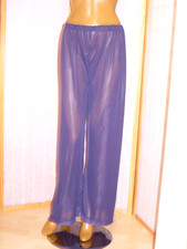 Adult nylon sleep pants night dress pants transparent fabric color purple