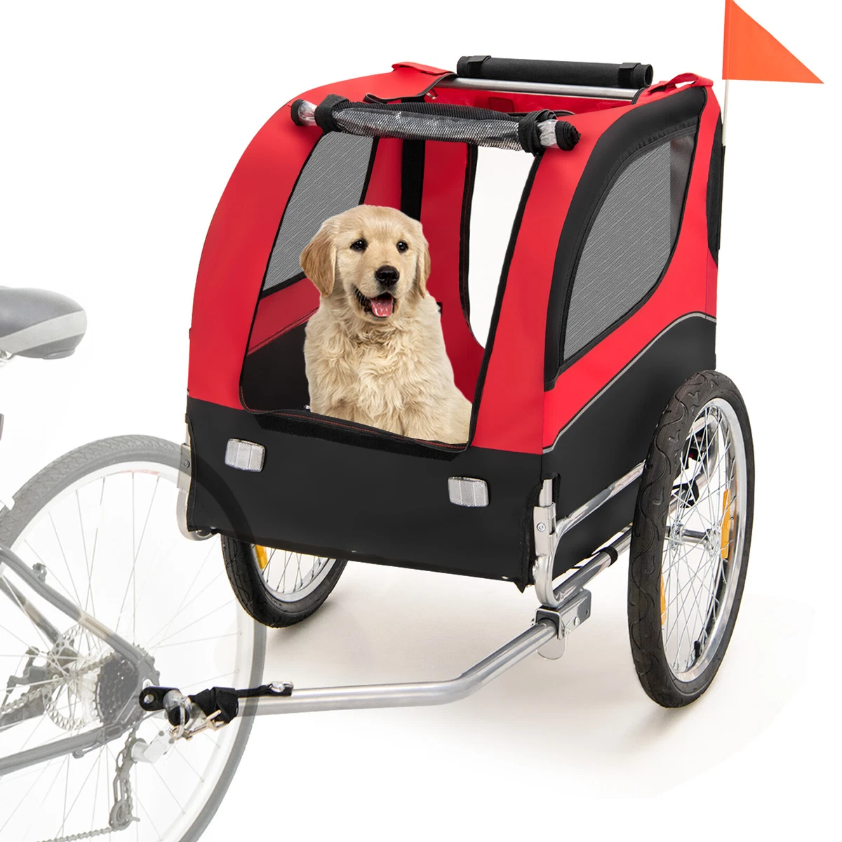 Foldable dog cheap bike trailer