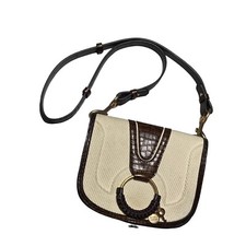 See By Chloe Hana Canvas & Croc-embossed Leather Shoulder Bag