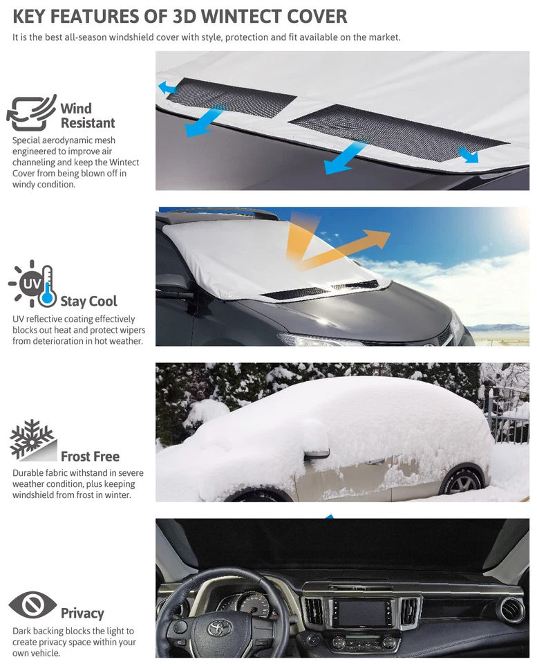 3D Wintect All Season Windshield Cover #F Foto 3 de 4