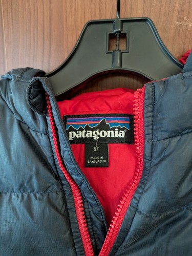 Patagonia childs kids down jacket coat Blue 5T baby hi loft sweater - Picture 5 of 11