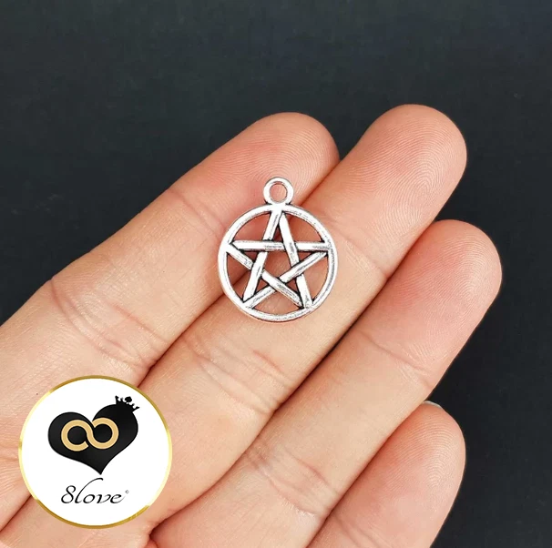 Collana PENTACOLO stella Argento Contro il Malocchio con ciondolo da Uomo Donna - Immagine 4 di 4