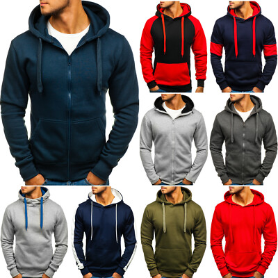 Herren Kapuzenpullover Hoodie Sweatshirt Pulli Unifarben Mix BOLF 1A1 Sport