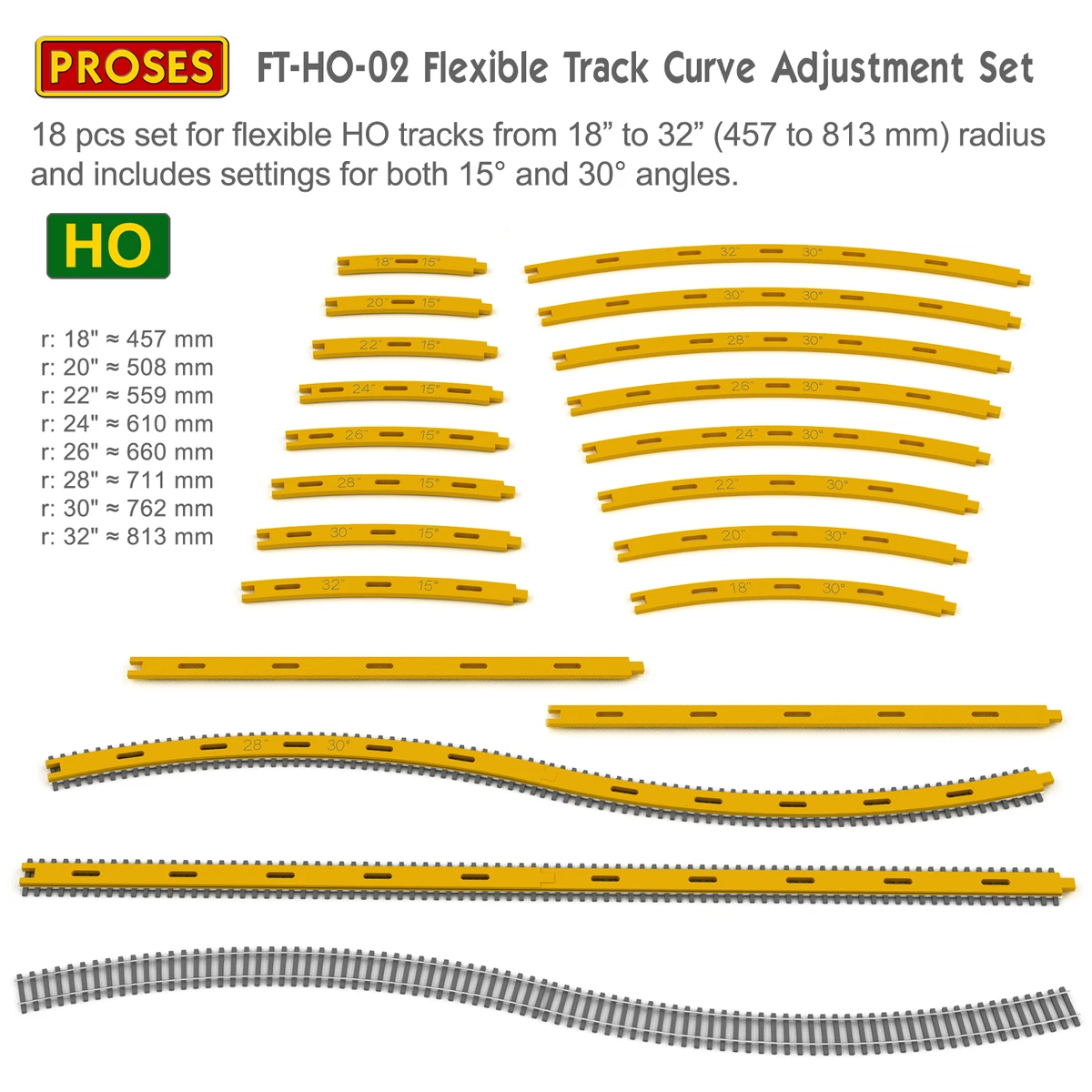 ho scale 1 87 flexible track 50cm suitable - United Kingdom