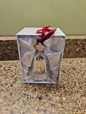 Things Remembered 3D Silver BELL Christmas ORNAMENT in box 2012