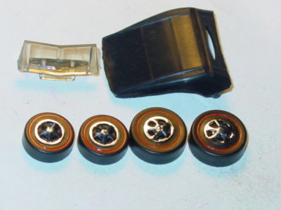 Hot Wheels Redline CLASSIC CORD REPRO KIT TOP, WHEELS, & GLASS -Black, NEW MOLD!