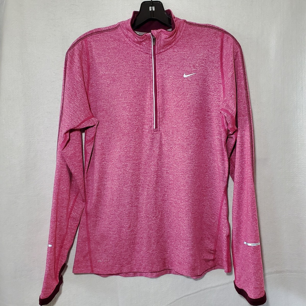 Nike element 1/4 Zip Womens Medium Pink Sweatshirt Running Shirt Gym | eBay