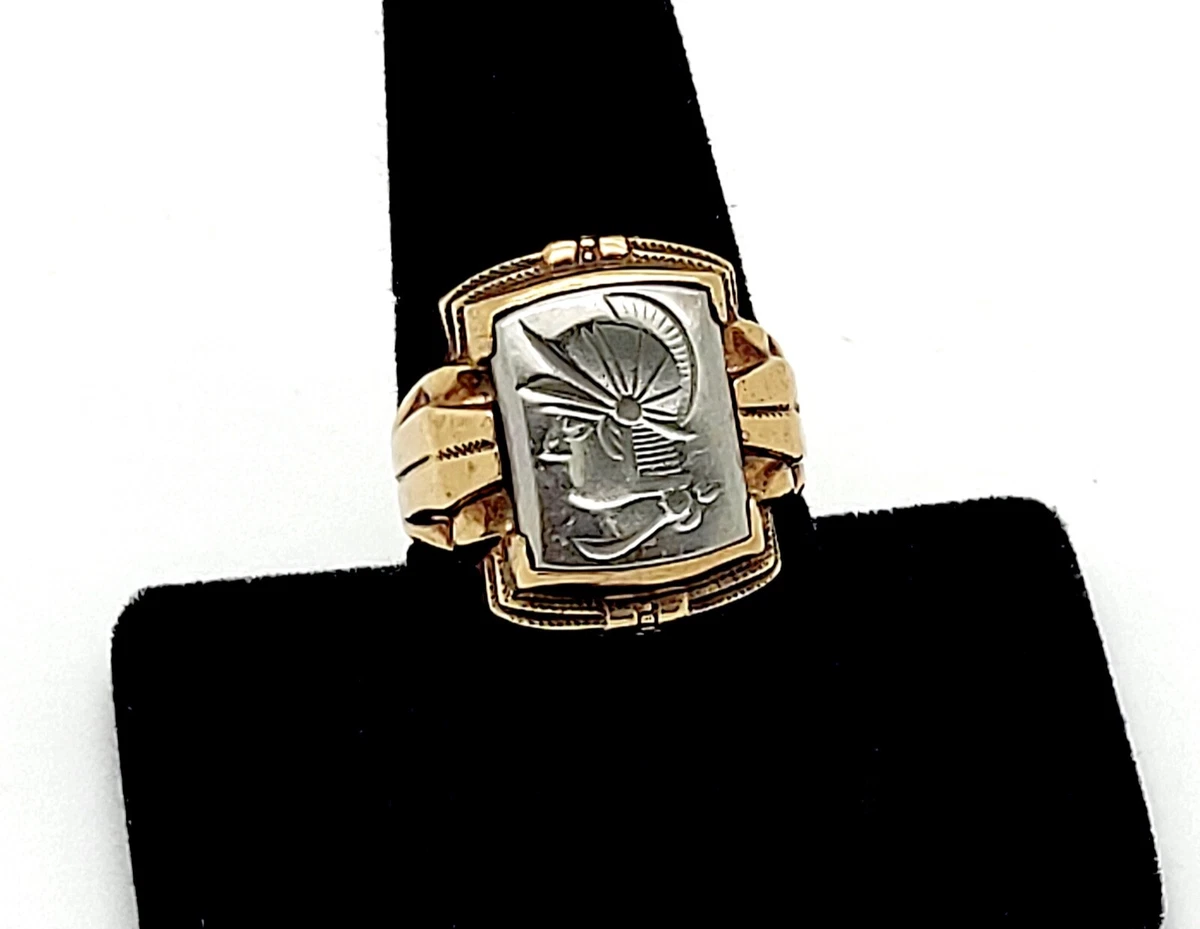 Mens roman shop soldier ring