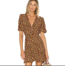 Faithful The Brand Revolve Women’s Llia Floral Puff Sleeve Mini Dress
