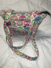 Vtg Quilted Tote Bag By Country Style Made In The USA Insects In Patchwork Style