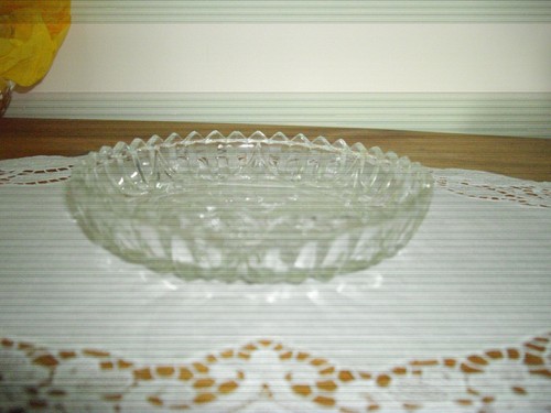 Plato de 5 1/2" vintage Anchor Hocking redondo de vidrio transparente para frutas ~ - Imagen 2 de 5
