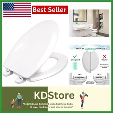 Elevated Elongated Toilet Seat for Seniors - Durable Plastic, Easy Install
