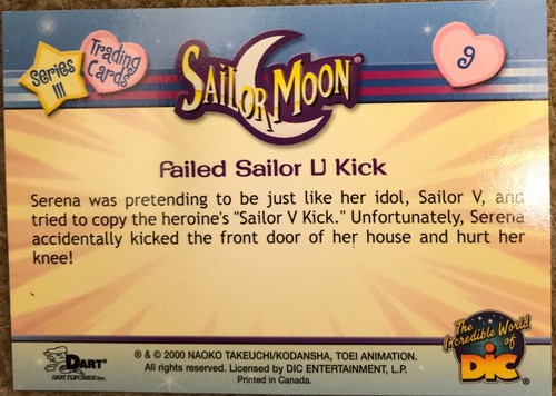 #9 Sailor Moon New Trading Card Series 3 Original Edition Rare Collectible 1/360 - Picture 2 of 4