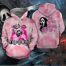 3d hoodie US size, Scream Ghostface Halloween Horror Movie Tie Dye hoodie