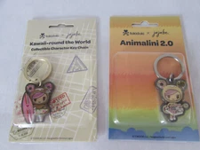 Jujube Tokidoki Donutella Kawaii Around the World & Animalini Key Chain Ring