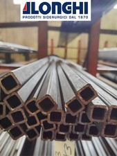 TUBOLARE FERRO ACCIAIO QUADRO 20X20X3 mm. BARRA PROFILO 6 PEZZI da 2 METRI