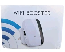 WiFi Booster Signal Range Extender Works with Standard WiFi Routers NEW OPEN BOX