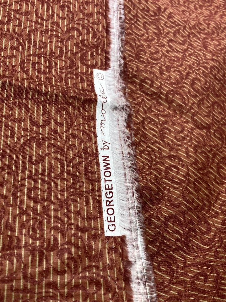 Moda Fabrics Georgetown Rust Leafy Swirls Tone on Tone 1.25Y x 44" Width - Image 3 of 3