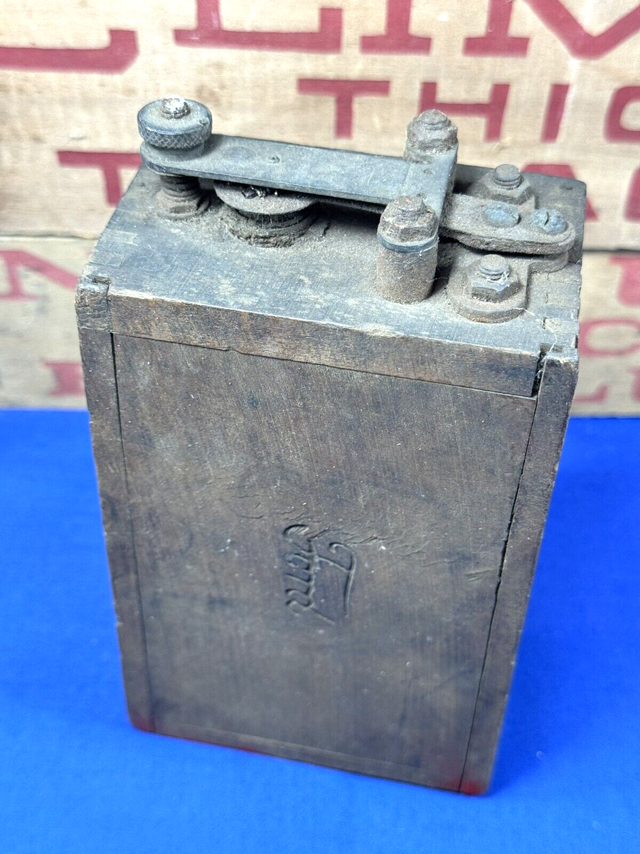 Antique Ford Model T Ignition Coils Wood Case, Original ~ Stamped