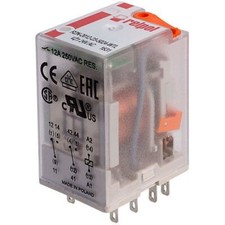 Relpol R2N-2012-23-5024-WTL Industrial 24V AC 12A DPDT Plug-In Relay