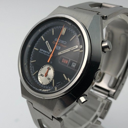 OH serviced, Vintage 1973 SEIKO 5 SPORTS Speed-Timer 6139-8040 Chronograph #1803