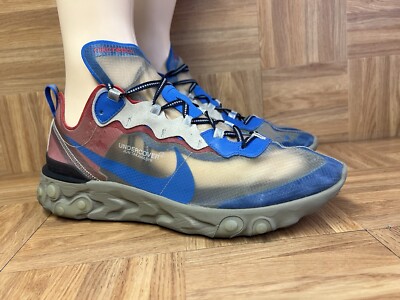 RARE  Sz 14 - Nike React Element 87 Undercover JUN Takahashi Chalk Signal Blue