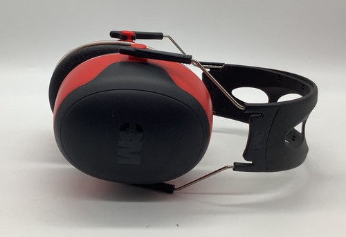 3M Pro-Grade Earmuffs 30 dB NRR Adjustable Red Headband + Cushioning - Picture 2 of 7