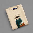 HOT POLO PALPH LAUREN Bear Glasses Tote Wool Sweater Women’s - L, NWT — photo 1