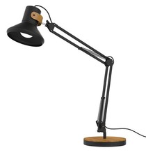 unilux BAYA BAMBOO LED Lámpara de Escritorio Negro/b NUEVO