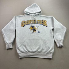 Vintage Georgia Tech Yellow Jackets Hoodie Sweatshirt Mens Small Gray College