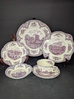 Johnson Brothers Old Britain Castles Lavender 6pc Place Setting /s Dinner Plate