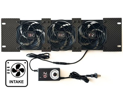3U Rackmount Cooling Intake Fan Panel Quiet High-Airflow 19'' Server AV Cabinet
