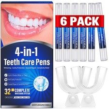 Teeth Whitening Pen Kit - 35 Carbamide Peroxide, 4 Whitening Pens  2 Remineral