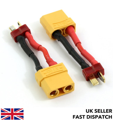 XT90 Stecker auf Deans T-Plug Stecker Leitung Adapter/Draht/Kabel 30mm RC LiPo