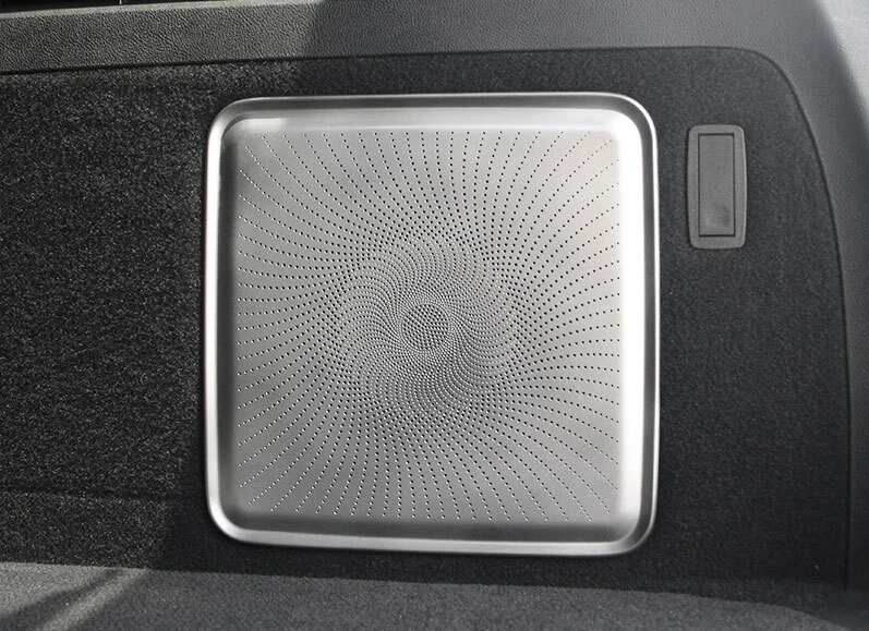 Cubierta de marco de altavoz pilar C de acero plateado para Lincoln MKX 2016-2018 1 PIEZA Foto 4 de 4