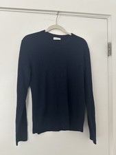 Sandro Paris Navy Wool Blend Crewneck Sweater...