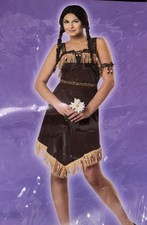 Indian Princess Pocahontas Costume Halloween Junior Teen Small 3-5