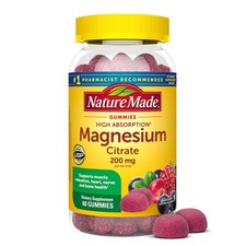 Nature Made High Absorption Magnesium Citrate 200 mg per 60 Count Pack of 1 