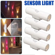 4-Pack Motion Sensor LED Night Light Rechargeable Magnetic Wall Lamp 3/7 Colors