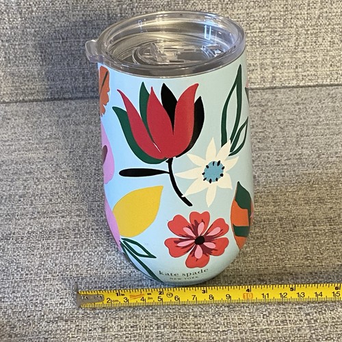 New Kate Spade Floral New York Stainless Steel Tumbler Insulated 16oz. Wine NWT - Picture 14 of 14