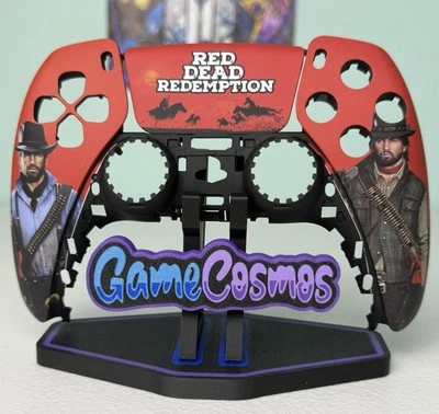 GAME COSMOS Red Dead Redemption 1 + 2 Custom Replacement Faceplate Shell for PS5 Controller