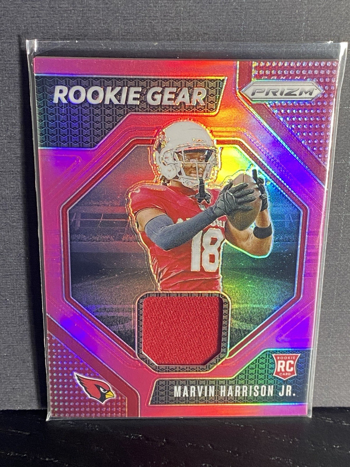 2024 Prizm Rookie Gear Marvin Harrison Jr RG-MHJ Rookie Card Pink Cardinals